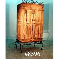 Armoire - Rustic with Iron Base - 8596