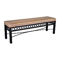 Bench - Long - Iron Upholstered - 15526