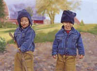 Farm Boys - Painting