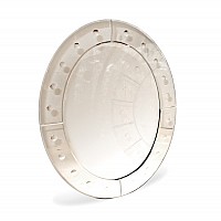 Oval Bubble Paned Mirror